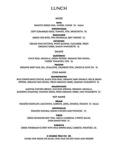 Tribeca Citizen | Seen & Heard: Greca’s New Menus