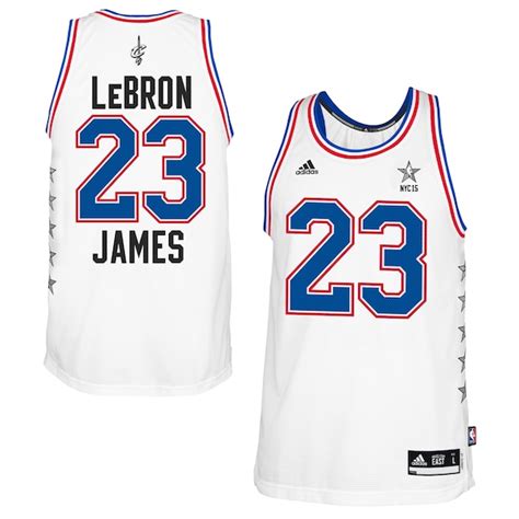 Mens Eastern Conference LeBron James adidas White 2015 NBA All-Star ...