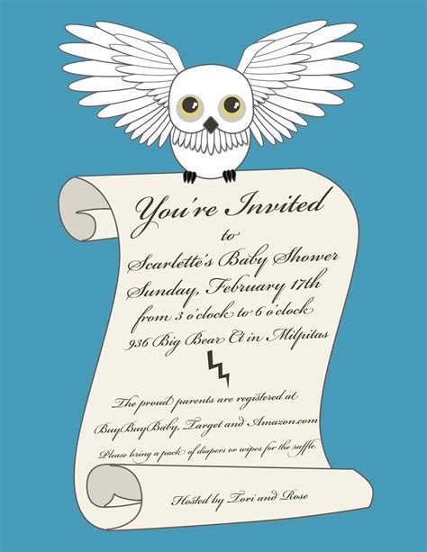 Harry Potter Baby Shower Invitations Online Invitation kraft paper invitation there are some ...