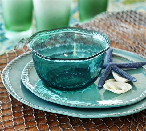 Rope Outdoor Dinnerware, Turquoise | Pottery Barn AU | Outdoor dinnerware, Dinnerware, Pottery barn