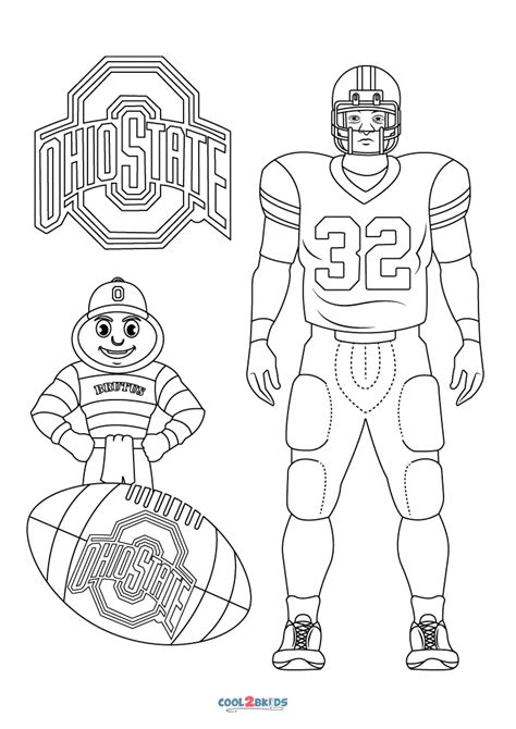 Free Printable Ohio State Buckeyes Football Coloring Pages For Kids