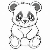 Coloring Pages Of Cute Pandas sketch template