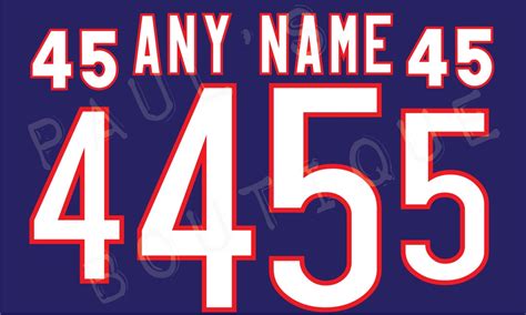 Chicago Bears Lettering Kit for an Authentic Home Jersey ANY NAME ...