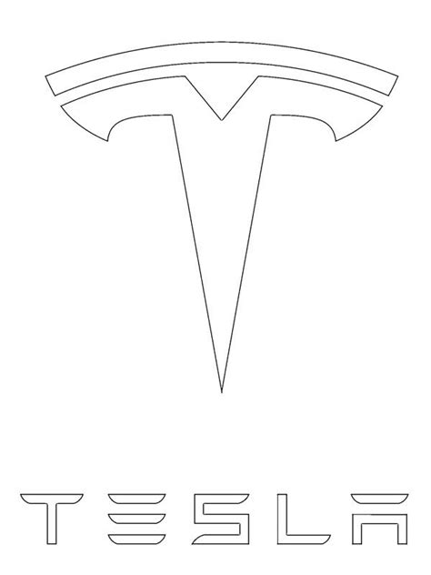 Tesla Logo Coloring Page