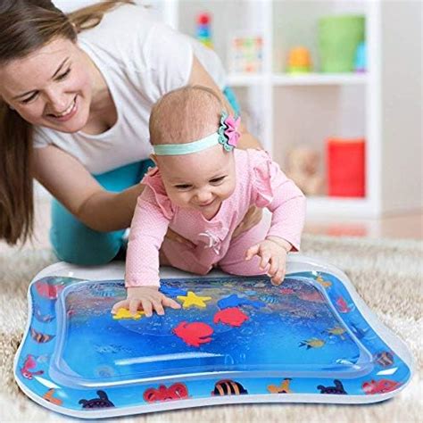 Tummy Time Baby Water Mat Infant Toy Inflatable Play Mat for 3 6 9 Months Newborn Boy Girl ...