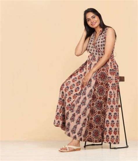 Womens Ajrakh print Dress Style 3