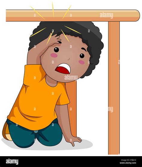 Illustration of a Kid Who Bumped His Head Stock Photo - Alamy