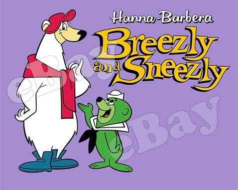 Rare! BREEZLY & SNEEZLY Cartoon Color Photo HANNA BARBERA Studios PETER ...