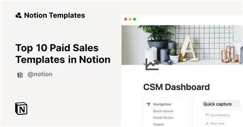 Top 10 Paid Sales Templates | Notion Template Marketplace