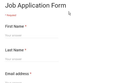 Job Application Google Form Template - prntbl.concejomunicipaldechinu.gov.co