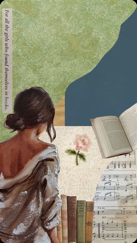 a painting of a woman sitting at a table with books and music notes on it