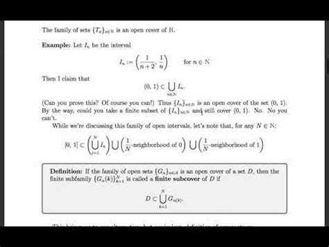 Compactness and the Heine-Borel Theorem - YouTube