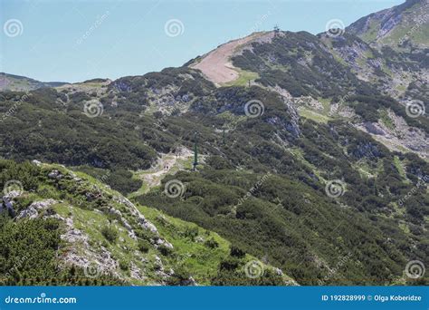 View To the Mountain Vogel Ski Resort in Slovenia in Summer Stock Image ...