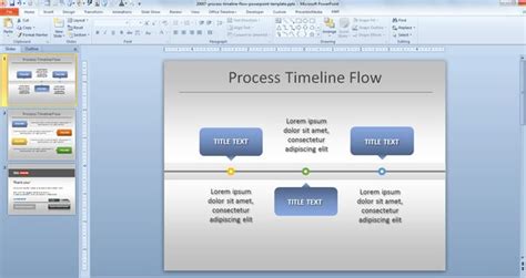 Free Simple Process Timeline Chart Template for PowerPoint