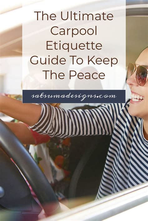 The Ultimate Carpool Etiquette Guide To Keep The Peace