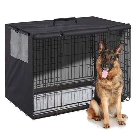 48 Inch Durable Black Dog Crate Cover - Universal Fit for Wire Kennel with Double Door