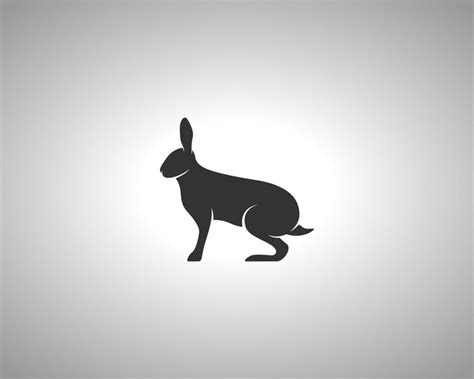 Rabbit Vector Silhouette 21069574 Vector Art at Vecteezy