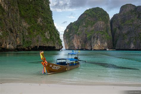 Maya Bay Long-tail Boat : Ko Phi-Phi Leh, Thailand : Mountain Photography by Jack Brauer