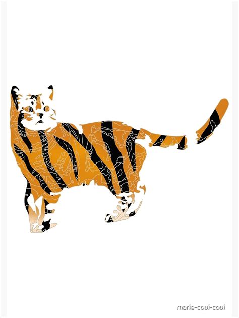 "Tiger cat logo " Poster for Sale by marie-coui-coui | Redbubble