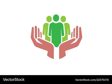 Human care logo Royalty Free Vector Image - VectorStock