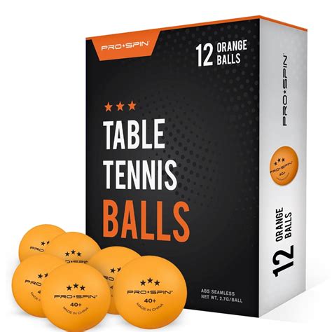 PRO-SPIN 3-Star Orange Ping Pong Balls, Colored Table Tennis Balls in Bulk, 12 Count - Walmart.com