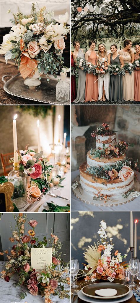 Wedding Trends: 25 Stunning Dusty Orange Wedding Color Ideas for 2019 ...