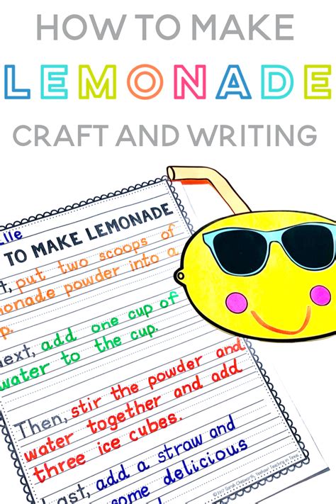 How to Make Lemonade Craft and Procedural Writing