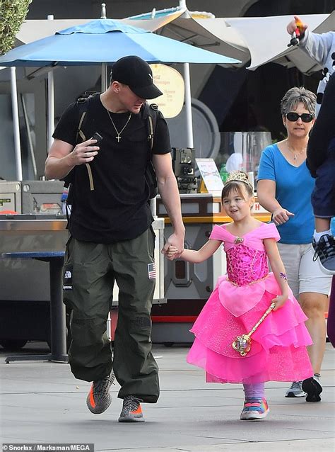 Channing Tatum has a day out with his daughter Everly at the happiest place on earth Disneyland ...