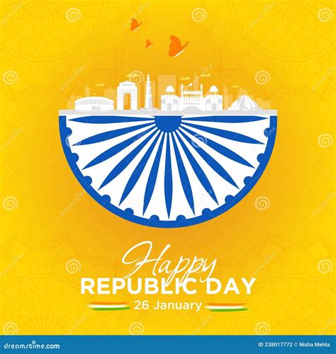 Banner Design of Happy Republic Day Stock Vector - Illustration of ...