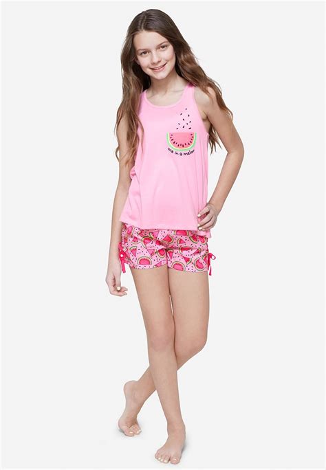 Justice watermelon sleep set for girls - comfy & cute | Girly girl outfits, Cute little girl ...