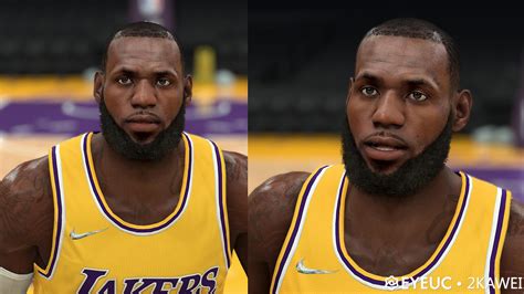 NBA 2K22 LeBron James Cyberface Current Look and Body Update by 2KAWEI