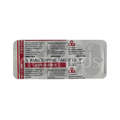 Amlo CB 5mg Tablet 10'S - Buy Medicines online at Best Price from ...