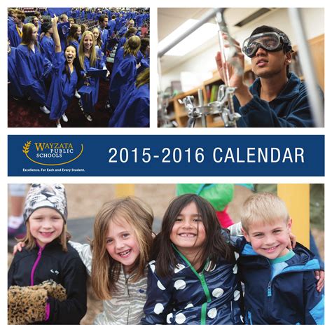 2015-2016 Wayzata Public Schools Calendar by Wayzata Public Schools - Issuu