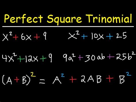 Difference Of Squares And Perfect Square Trinomials