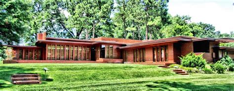 Rosenbaum House, Alabama, USA. Designed by Frank Lloyd Wright for the ...