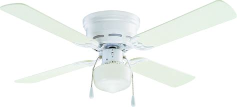 42 Mainstays Hugger Indoor Ceiling Fan With Light White | Shelly Lighting