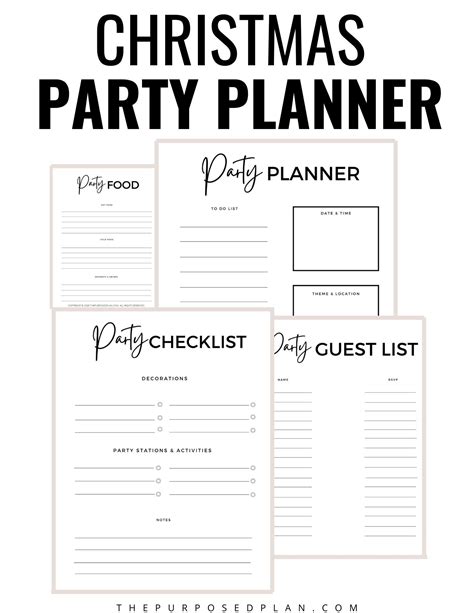 Need help planning you Christmas party? Grab a free printable Christmas ...