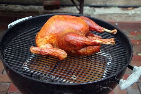 grilling a turkey on a weber gas grill