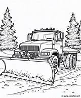 Snowplow coloring Page Download Or Print For Free sketch template