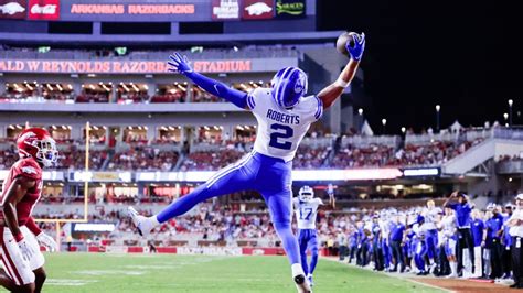 BYU's Slovis, Roberts Score Go-Ahead TD Against Arkansas