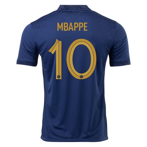 France Home Stadium Shirt 2022 with Mbappe 10 printing