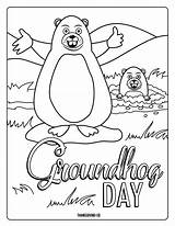 4 Adorable Groundhog Day coloring Pages For Kids sketch template