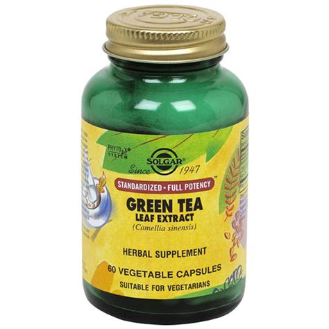 Green Tea Leaf Extract - Standardized Full Potency, 60 Vegetable ...