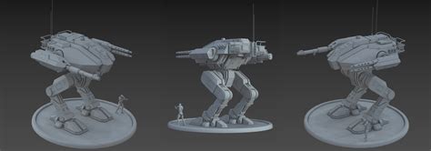 Modern Time Combat Walker/Mech — polycount