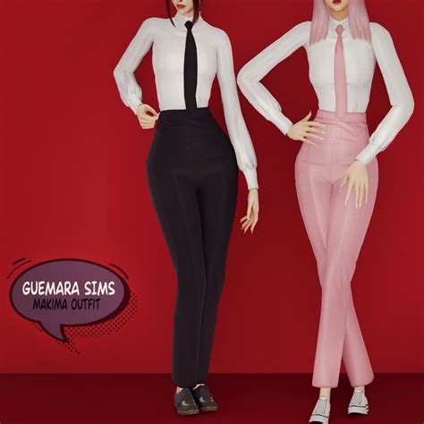 Makima (Chainsaw man) outfit - The Sims 4 Create a Sim - CurseForge