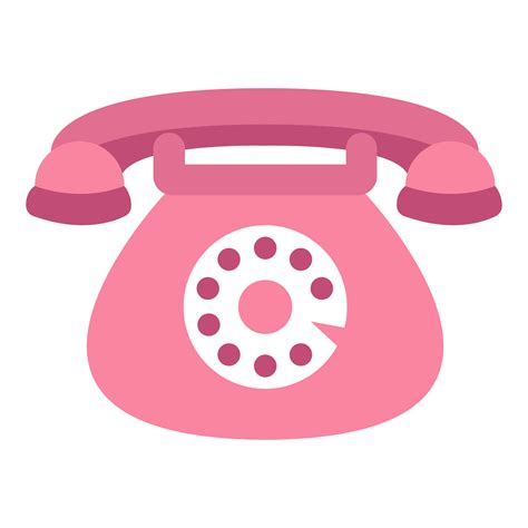 Old pink telephone vector. 90s concept. Retro phone icon isolated on a ...