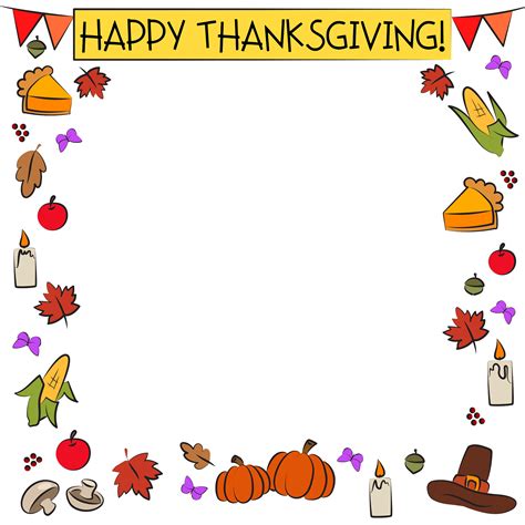 Free Thanksgiving Border Templates - Customizable & Printable - Clip Art Library