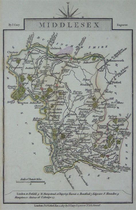 Antique Maps and Prints of Middlesex