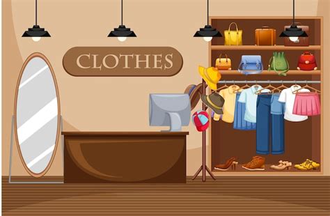 Illustration De Magasin De Vêtements De Mode | Vecteur Gratuite