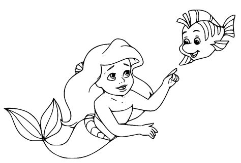 Ariel And Flounder Coloring Pages | Porn Sex Picture